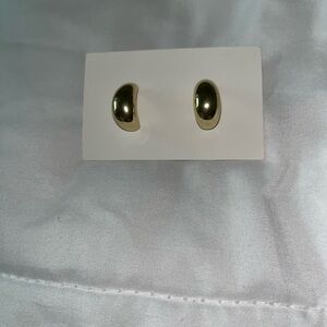 Gold plated oval shaped Earrings